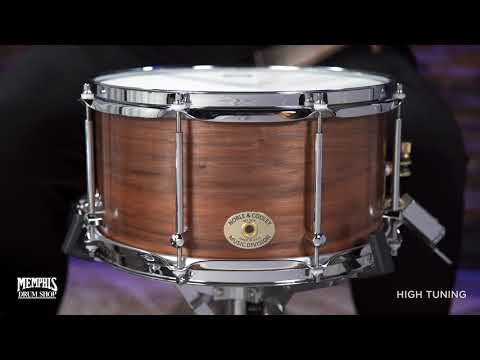 Noble & Cooley 13x7 Solid Shell Classic Walnut Snare Drum - Clear Oil (FGSSW137NOFG)