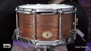 Noble & Cooley 13x7 Solid Shell Classic Walnut Snare Drum - Clear Oil (FGSSW137NOFG)