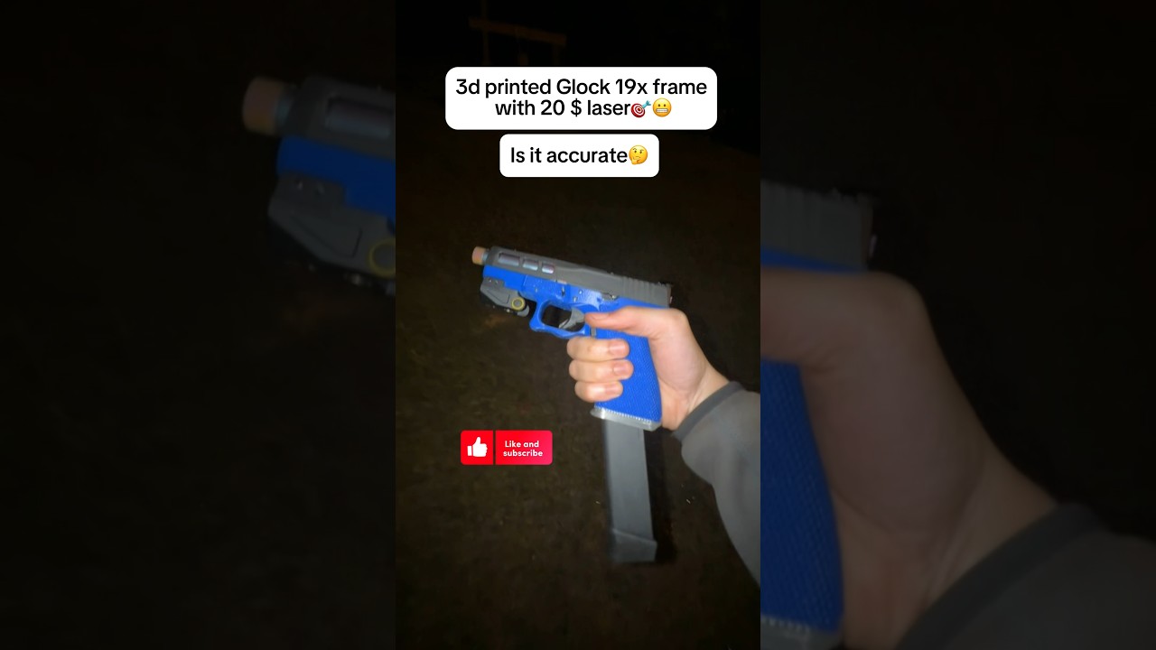 Shooting 3d printed glock with 20$ laser?🤯🎯