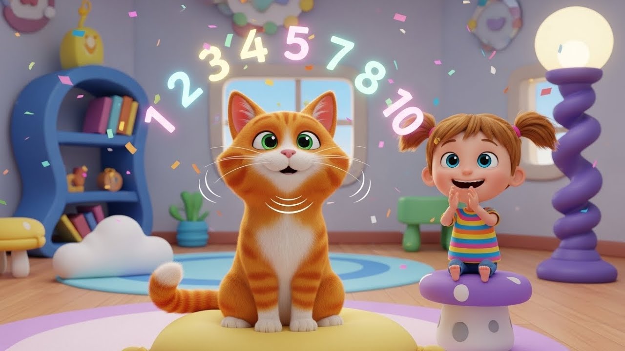 The Cat Who Learned to Count to Ten 🐱🔟 | Counting Song for Kids | Nursery Rhymes & Baby Songs