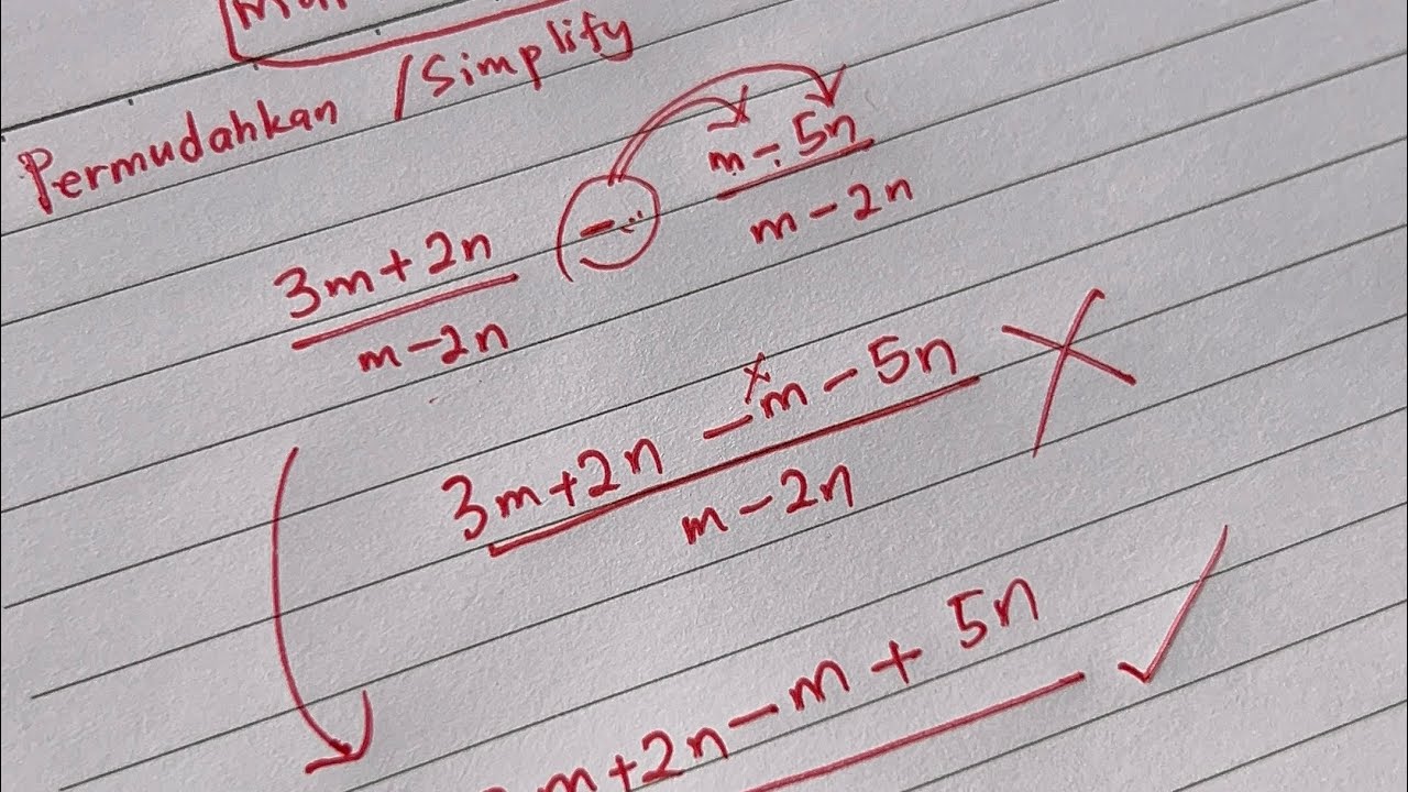 Cara Jawab Soalan Matematik Algebra - YouTube