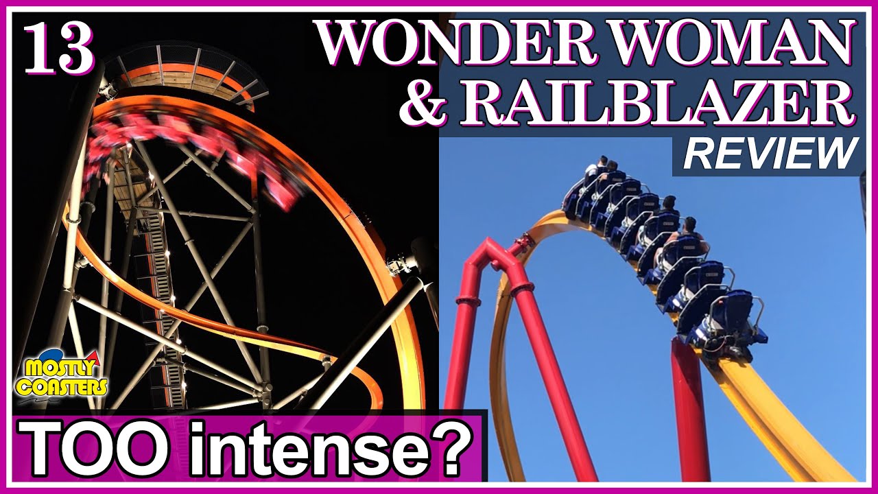 RailBlazer/Wonder Woman Golden Lasso Coaster REVIEW! - RMC Raptors ...