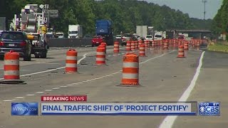 NCDOT officials announce traffic shift in section of Fortify project zone on I-40