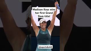 Madison Keys win her first Grand Slam title! #australianopen #tennis #arynasabalenka