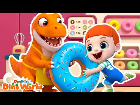 "Fresh Donuts!" 🍩 Dinosaur Manager is Swamped! | Dinosaur Donut Shop | Food Learning for Kids | C...