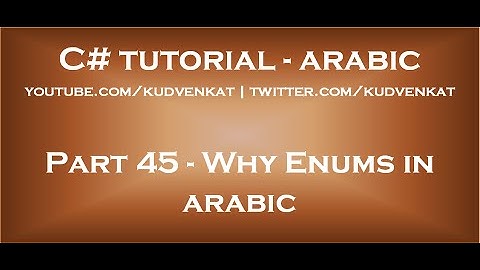 Why Enums in arabic