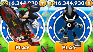 Sonic Dash - Metal Sonic Mach VS Extreme Gear Shadow - All Characters Unlocked - Gameplay