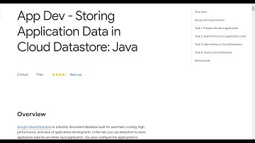 App Dev - Storing Application Data in Cloud Datastore: Java Qwiklab