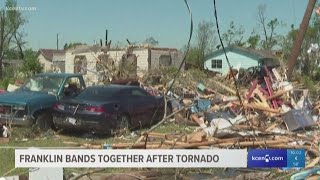 Franklin no longer in need of food, clothing donations after EF3 tornado