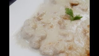 دجاج بالكريمة و الفطر New émincé de poulet à la crème et champignons-
