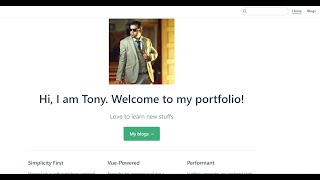 Create a portfolio site using vuepress