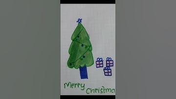 Thumbnail of Easy Christmas tree 🎄 🌲/ @AmazingArt-s / #song #music #art #drawing #artsong #christmas #short