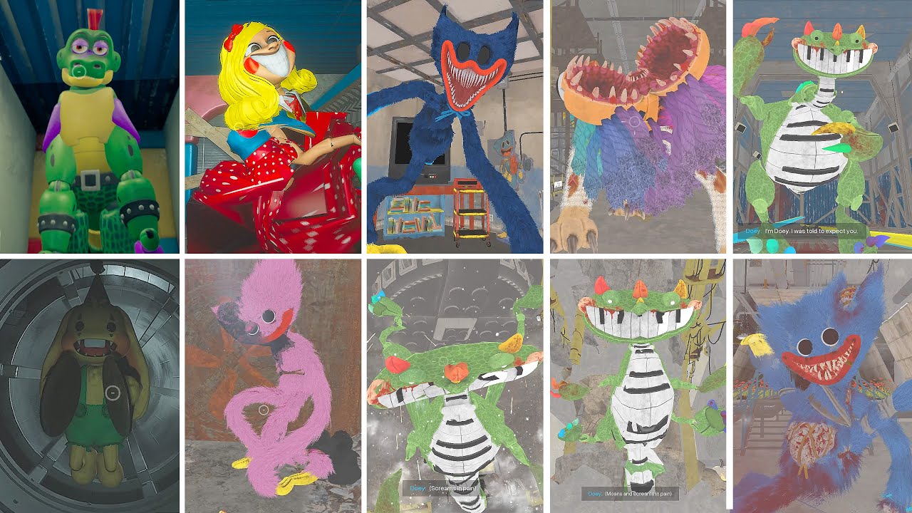 Poppy Playtime Chapters 1–4 in Bright Mode | Every Chase Scene & Hidden Jumpscare Cut