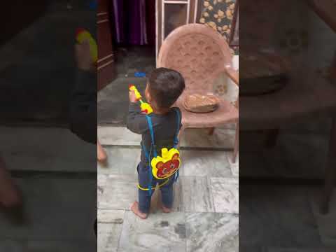Atharva ki holi 🎉🤣👍🥳 #indianvloggergaurav #holi