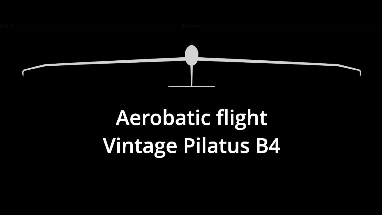 Advanced aerobatic flight with a Pilatus B4 glider