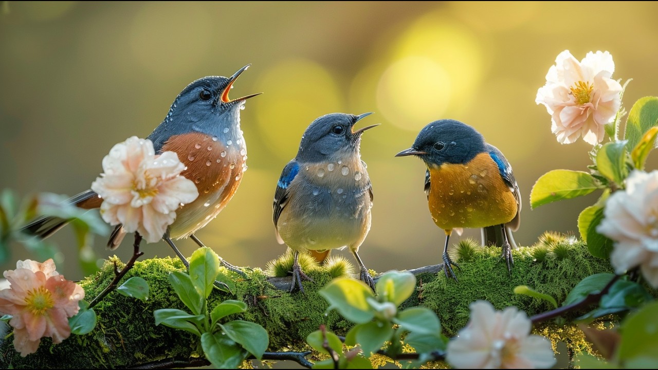 Healing Nature 4K – Relaxing Birds, Waterfall & Piano Music 🌊🕊️🎼 | Stress Relief (HDR)