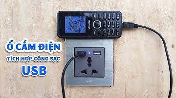 Đấu Ổ Cắm Điện Tích Hợp Cổng Sạc USB Âm Tường