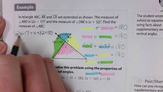 Problem Solving With Angles I (p 184)