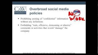 Social Media in the Workplace - Guidelines for Employers