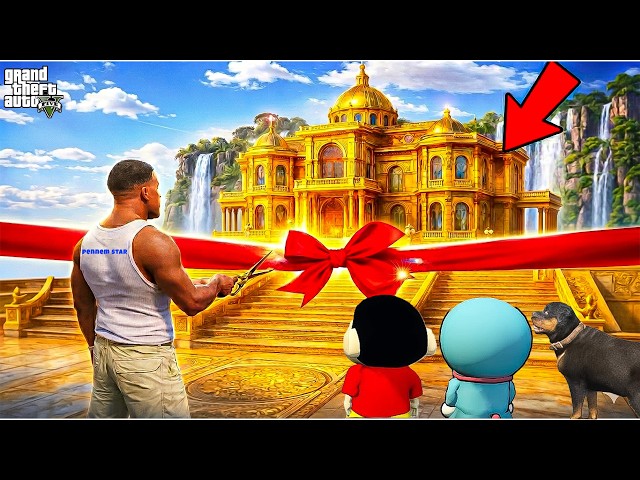 GTA 5 : Franklin Gifting Shinchan & Doraemon Their Dream Island in GTA 5 in Telugu