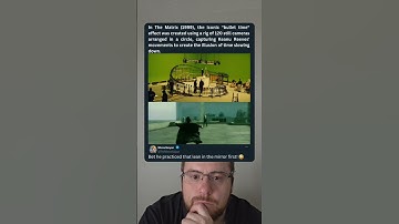 In The Matrix (1999), the iconic "bullet time" effect was created using a rig of 120 still cameras