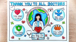 Doctor's Day Poster Drawing | National Doctors Day Drawing | Doctor's Day Drawing for Competition