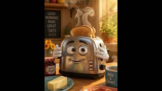 Anthropomorphic toaster popping … #ai #aivideos #toster #speakinghindi #hindi