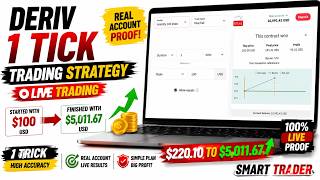 Deriv 1 Tick Trading Strategy 2026 | Live Trading | Smart Trader