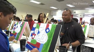 Players tackle bullying with painting