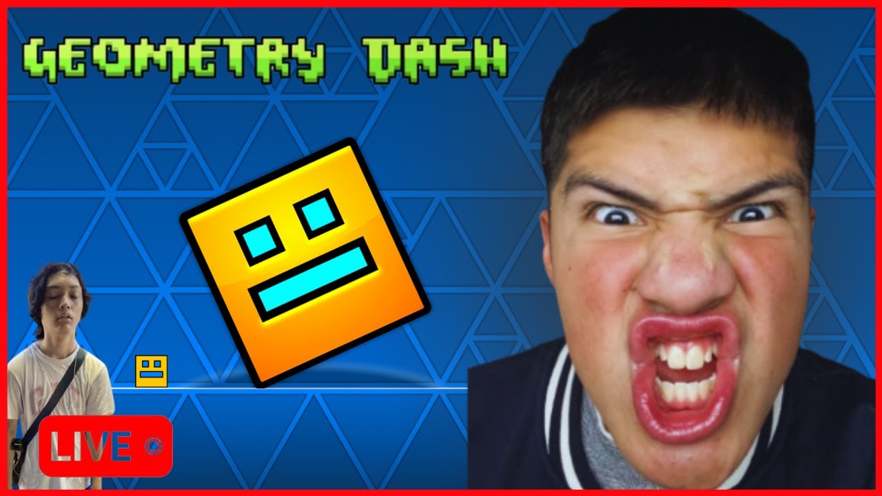 GEOMETRY DASH LIVE STREAM **WITH WEBCAM** - YouTube
