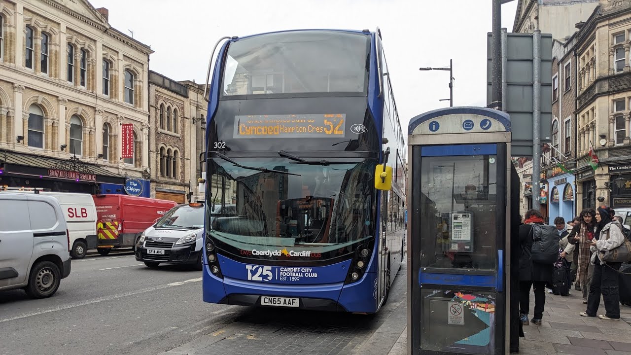 Full Route Visual | Cardiff Bus Route 52: Cyonced, Hampton Crescent - City Centre | E400MMC