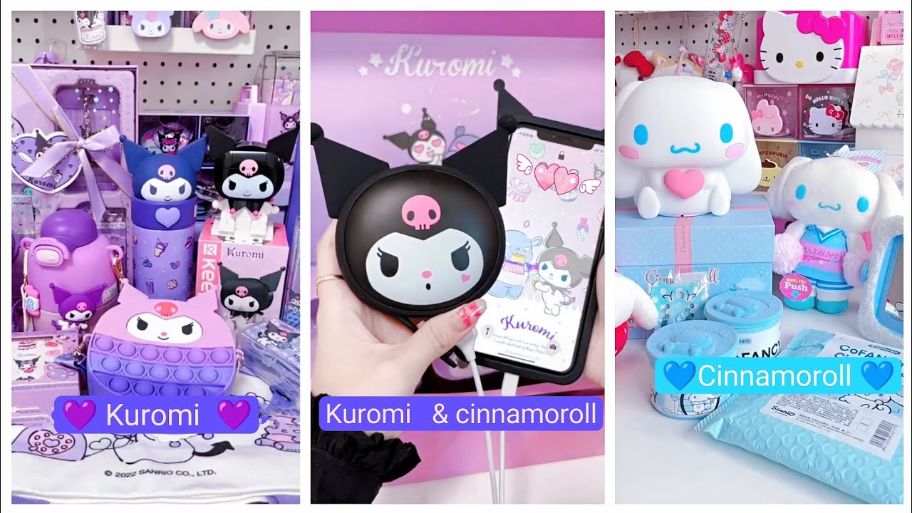 Kuromi and Cinnamoroll Unboxing 💙💜Kawaii Sanrio Stationery haul # ...