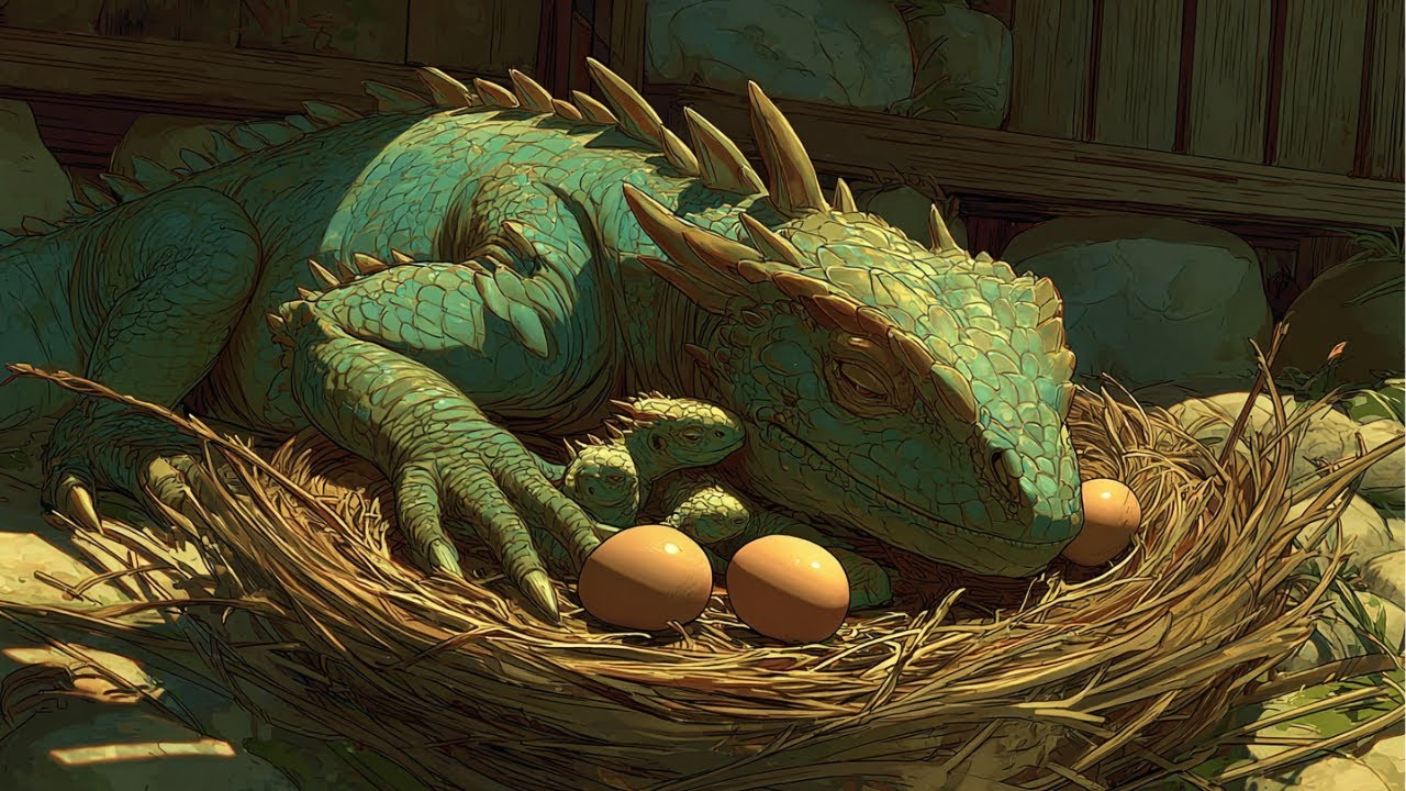 Dragon Nest Lullaby | Gentle Fantasy Sleep Ambience with Soft Breathing