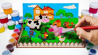 Coloring a Farm & Animals for Toddlers | Colors for Kids | Video for Preschoolers