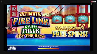 Free Spins Bonus in Ultimate Fire Link Cash Falls By The Bay 20p stake