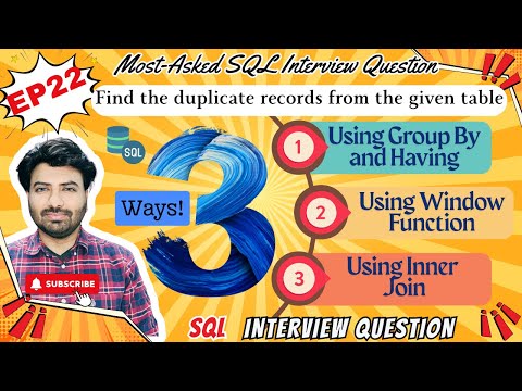 How to Find Duplicate Records | SQL Data Analyst Interview Question | EP-22 | #dataanalysis #sql