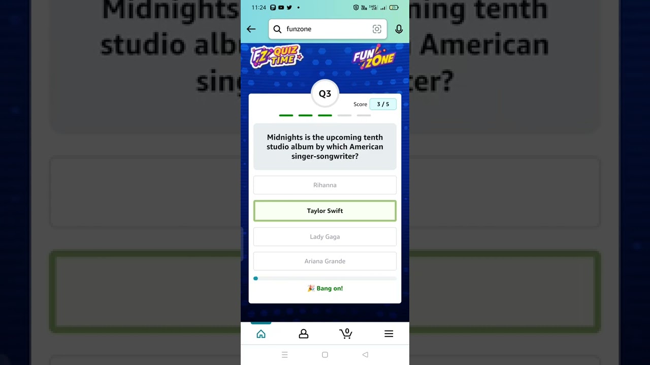 Amazon daily quiz time