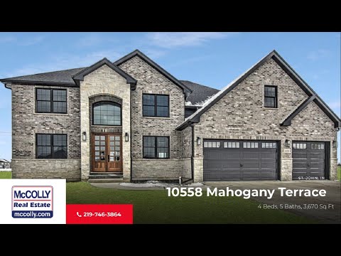 10558 Mahogany Terrace, St John, IN home video tour