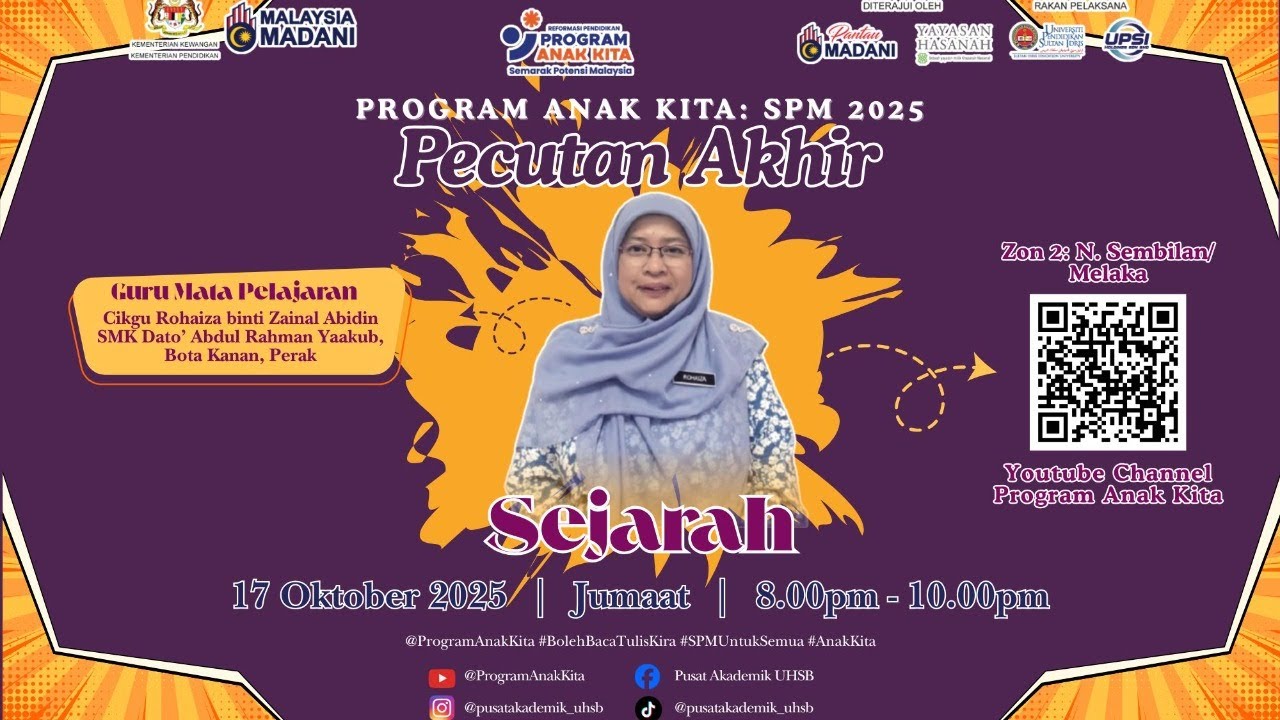 ZON 2 (N. SEMBILAN/ MELAKA) - SEJARAH 17 OKTOBER 2025