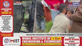 School Bus Overturns in Bandipora, 04 students Injured