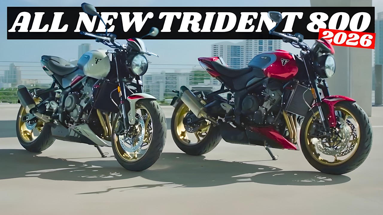 Представлен Triumph Trident 800 2026 года — возрождение идеального тройного кроссовера среднего в...