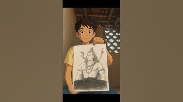 New trending ghibli art editing 🙂Of my drawing 😊 mahadev ji art🙏#short#ghibli#chatgpt #youtube#viral