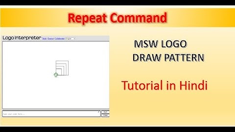 How to draw pattern LOGO Language used repeat command used mobile phone