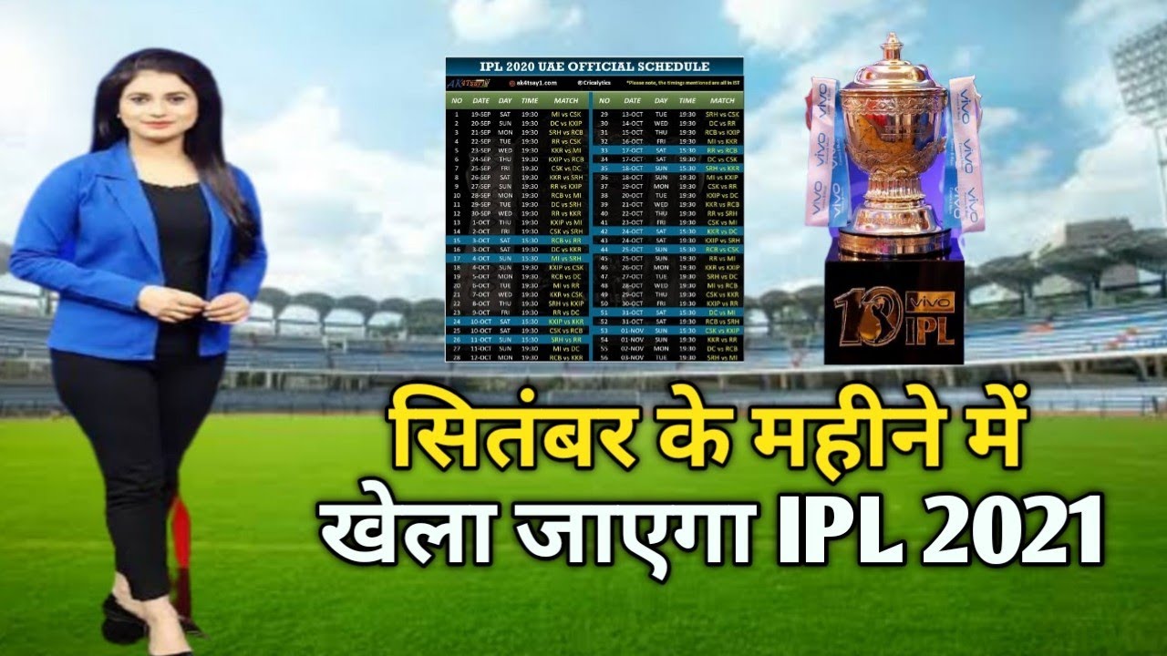 BCCI announced IPL 2021 new schedule, ipl 2021 schedule