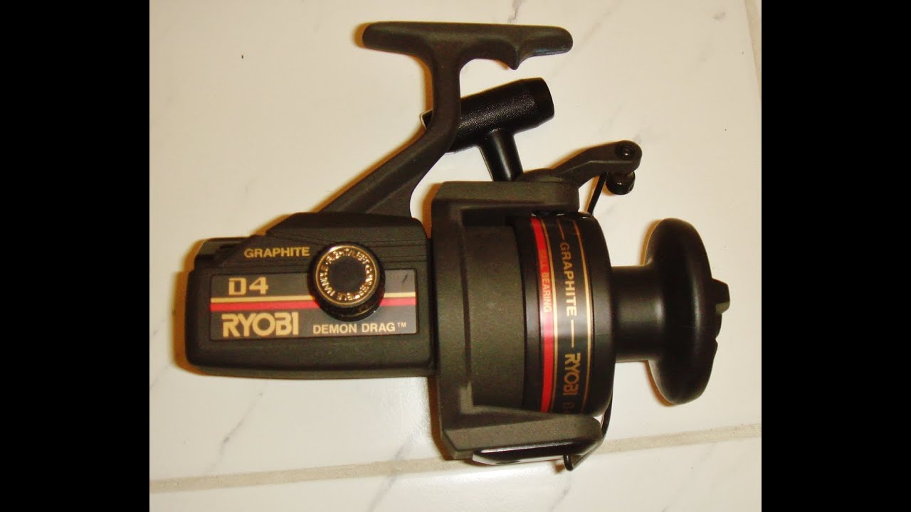 Vintage RYOBI D4 Demon Drag Graphite Large Fishing Reel YouTube