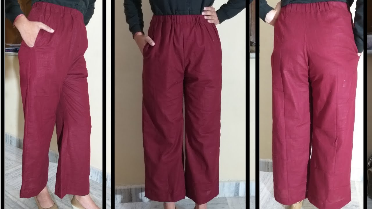 LOOSE PALAZZO PANT POCKET के साथ बनाने  का इतना आसान तरीका तो आप बिलकुल नहीं जानते होंगे /Any Size