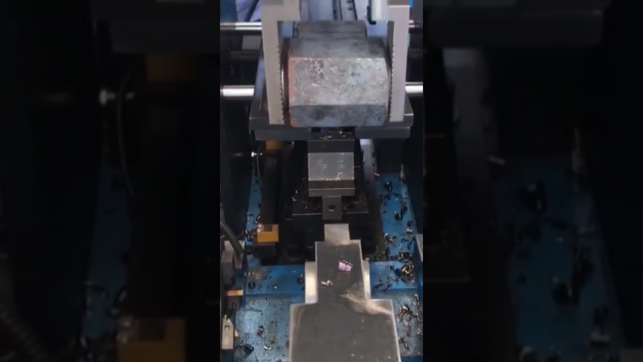 automatic double end hex bolt nut chamfering machine
