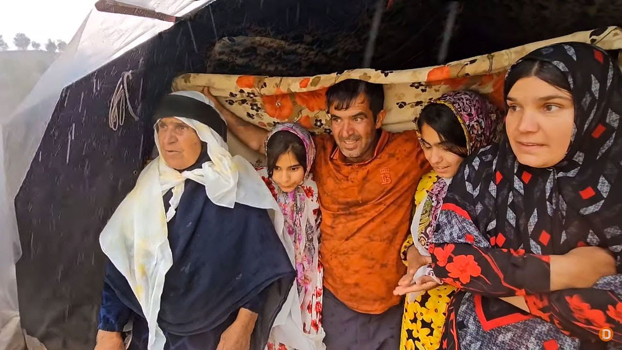 Heavy Spring Rain Surprised the Grandma's Family