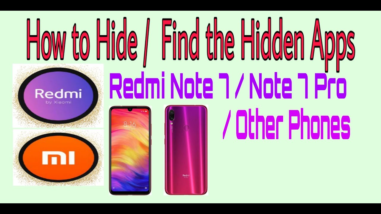 How to Hide Find the Hidden apps Redmi note 7/ note 7 pro / other