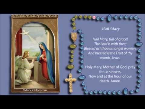 catholic-rosary-videos:-joyful-mysteries-of-the-rosary-video-shows-the-words-to-the-catholic-prayers